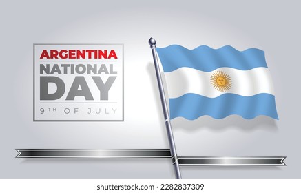 Happy independence day Argentina Vector Template Design