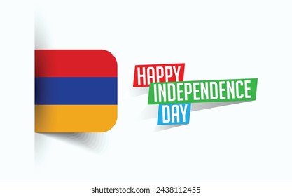 Happy Independence Day of Armenia Vector illustration, national day poster, greeting template design, EPS Source File