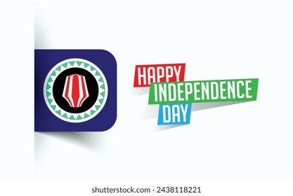 Happy Independence Day of Autonomous Region of Bougainville Vector illustration, national day poster, greeting template design, EPS Source File