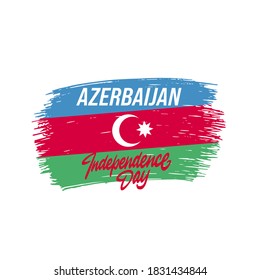 Happy independence day of Azerbaijan banner design. vector illustration for greeting cards, posters, invitations, brochures         