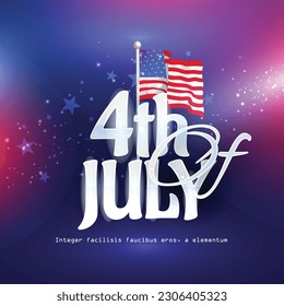 Happy Independence day background. National American holiday illustration. Fourth of July vector  card. U.S.A. Independence day.