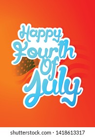 Happy independence day background.National American  holiday illustration. fourth of July vector greeting card,