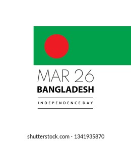 Happy Independence Day Bangladesh March 26th Concept Vector Illustration Use For Greeting Card, Wallpaper, Background, Banner, Poster And Landing Page Website