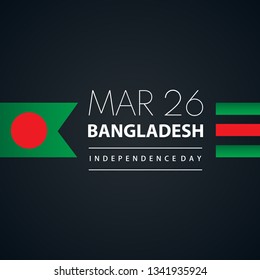 Happy Independence Day Bangladesh March 26th Concept Vector Illustration Use For Greeting Card, Wallpaper, Background, Banner, Poster And Landing Page Website