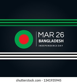 Happy Independence Day Bangladesh March 26th Concept Vector Illustration Use For Greeting Card, Wallpaper, Background, Banner, Poster And Landing Page Website
