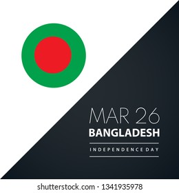 Happy Independence Day Bangladesh March 26th Concept Vector Illustration Use For Greeting Card, Wallpaper, Background, Banner, Poster And Landing Page Website