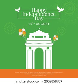 Happy independence day banner design template.