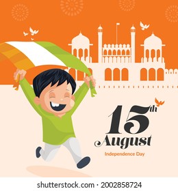 Happy independence day banner design template.