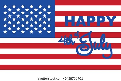 Happy Independence Day Banner USA, 4th of July, flag of USA
