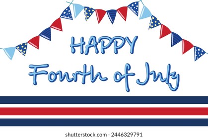 Happy Independence Day Banner USA, 4th of July, flag of USA