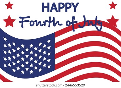 Happy Independence Day Banner USA, 4th of July, flag of USA