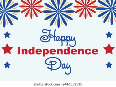 Happy Independence Day Banner USA, 4th of July, flag of USA