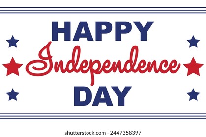 Happy Independence Day Banner USA, 4th of July, flag of USA