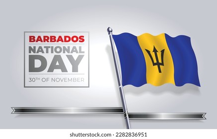 Fröhlicher Unabhängigkeitstag Barbados Vector Template Design