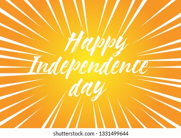 happy independence day, beautiful greeting card background or banner with pop art theme. design illustration