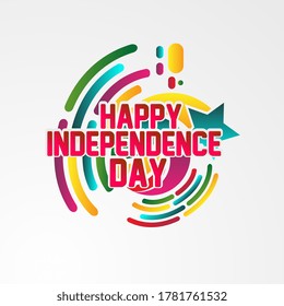 happy independence day, beautiful greeting card background or banner with star theme. vector illustration