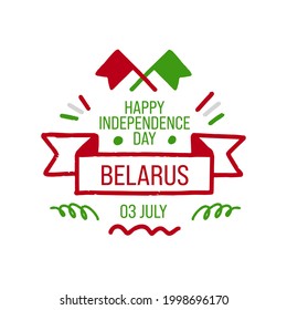 Happy independence day of Belarus. Belarus country. Elegant vector background
