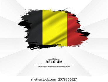 Happy Independence Day, Belgium, Belgium flag