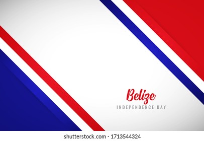 Happy Independence day of Belize with Elegant Belize national country flag greeting background