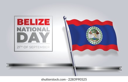Happy independence day Belize Vector Template Design