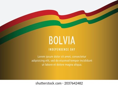 Happy independence day of Bolivia. template, background. Vector illustration