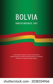 Happy independence day of Bolivia. template, background. Vector illustration