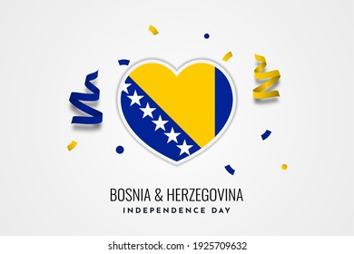 Happy Independence Day Bosnia and Herzegvina Illustratration template design. Vector Eps 10
