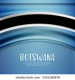 Happy independence day of Botswana with stylish wavy flag background