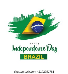 diseño de afiches del día de la independencia feliz brasil el 7 de setiembre. ilustración vectorial