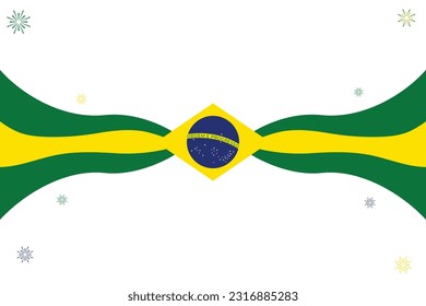 Happy Independence Day Brazil 7th September Background Design With Text Space Area.