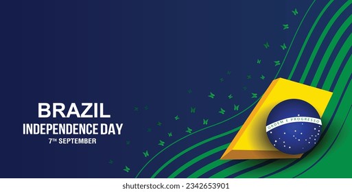 diseño de afiches del día de la independencia feliz brasil el 7 de setiembre. ilustración vectorial