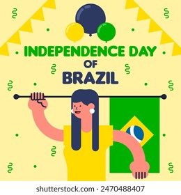 Happy independence day of brazil background. 7 de setembro celebration illustration