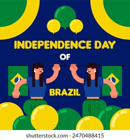 Happy independence day of brazil background. 7 de setembro celebration illustration