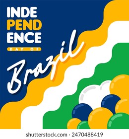 Happy independence day of brazil background. 7 de setembro celebration illustration