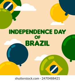 Happy independence day of brazil background. 7 de setembro celebration illustration