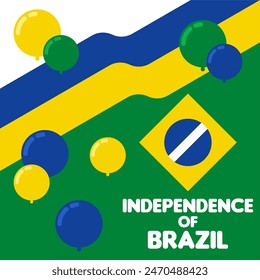 Happy independence day of brazil background. 7 de setembro celebration illustration