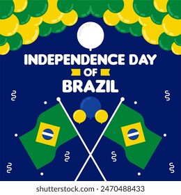 Happy independence day of brazil background. 7 de setembro celebration illustration