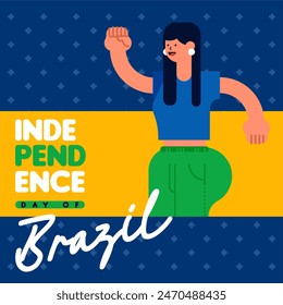 Happy independence day of brazil background. 7 de setembro celebration illustration