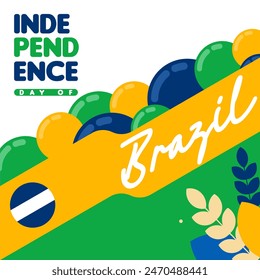 Happy independence day of brazil background. 7 de setembro celebration illustration