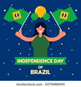 Happy independence day of brazil background. 7 de setembro celebration illustration