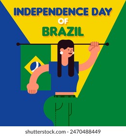 Happy independence day of brazil background. 7 de setembro celebration illustration