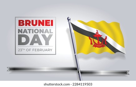 Happy independence day Brunei Vector Template Design
