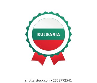 Happy Independence day, Bulgaria Independence day, Bulgaria, Bulgaria Flag Badge, 22 September, 22nd September, Independence Day, National Day, Badge Icon Typographic Design Vector Editable Eps Badge