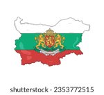 Happy Independence day, Bulgaria Independence day, Bulgaria, Bulgaria map, 22 September, 22nd September, Independence Day, National Day, National Map, Map Typographic Design Vector Editable Eps Icon