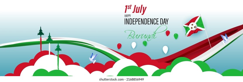 happy independence day Burundi vector illustartion
