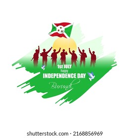 happy independence day Burundi vector illustartion