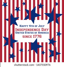 Happy Independence Day calligraphic text vector vintage 