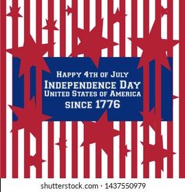 Happy Independence Day calligraphic text vector vintage 