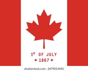 Happy independence day of Canada, Canada flag, Maple leaf, Seamless Pattern, vector design, Template for designs