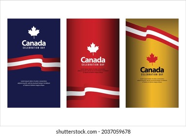 Happy independence day of canada. template, background. Vector illustration